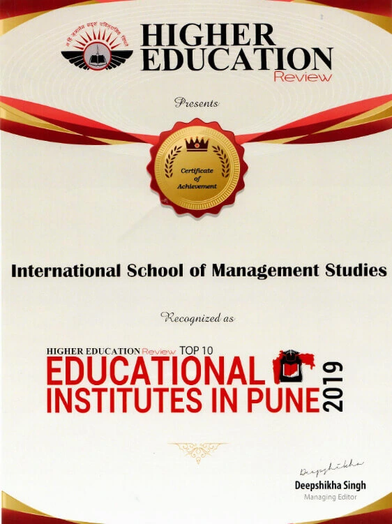 ISMS award certificate 7